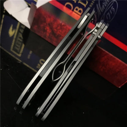 Ks1660 Ken Onion Leek Folding Knife Bead Blast Plain Stainless Steel Handles Outdoor Tool with Frame Lock Safe Assisted Opening and Reversible Pocketclip