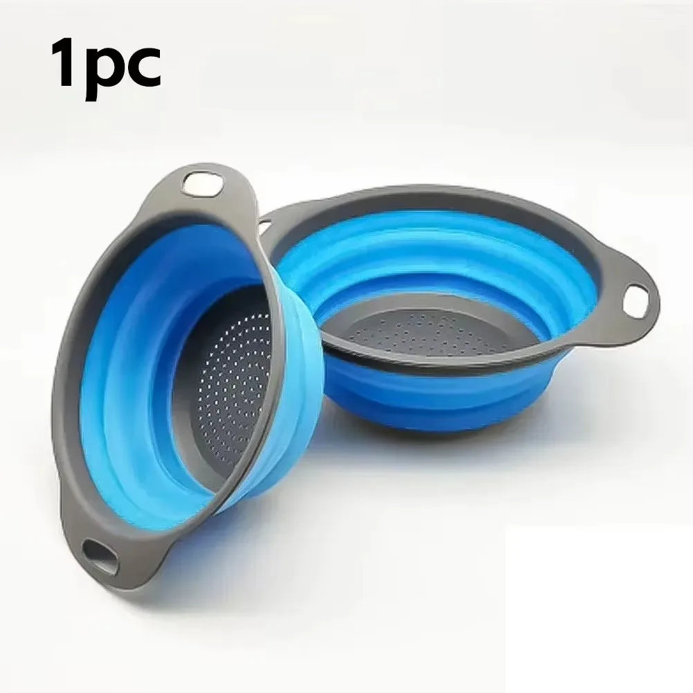 Foldable Strainer Fruit Vegetable Washing Basket Colander Collapsible Drainer