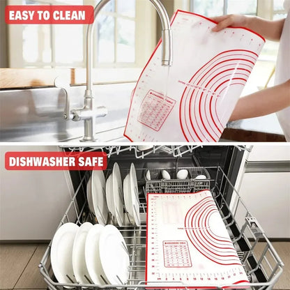 UNTIOR 1PCS Silicone Baking Mat Kneading Pad Dough Mat Pizza Cake Dough Maker Kitchen Cooking Grill Non-Stick Gadgets Bakeware