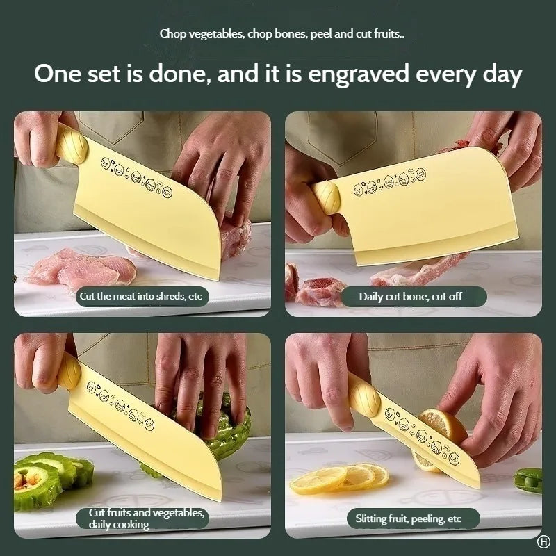 Kitchen Knives Set Stainless steel multi-functional Chef's Knive Vegetable Fruit Meat Cutting Durable Slicing Knife