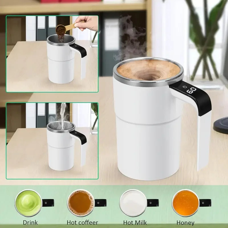 mixing coffee cup LED charging magnetic mixing function