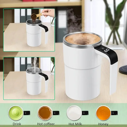 mixing coffee cup LED charging magnetic mixing function