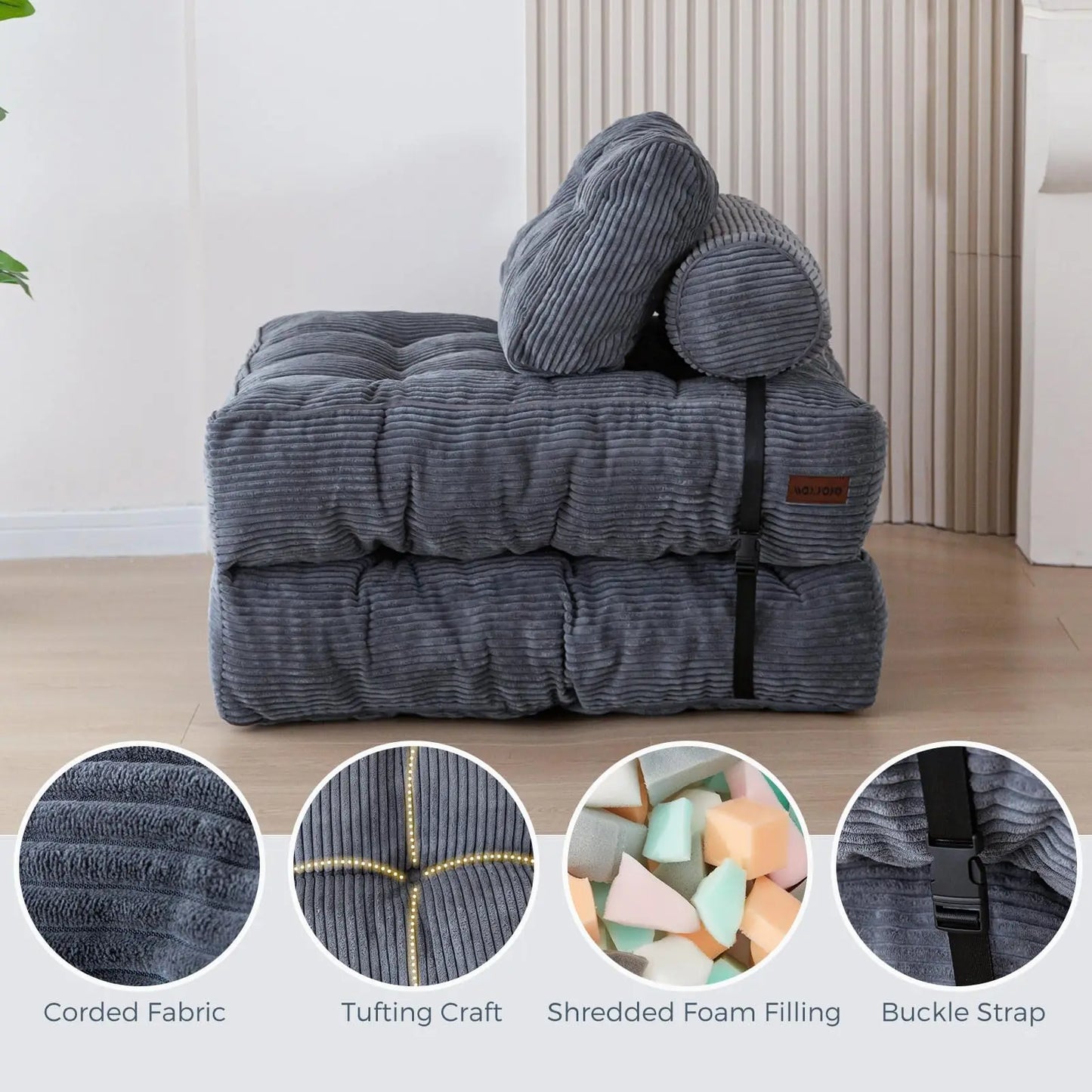 Sofa Bed Sleeper Chair - Portable Fold Out Mattress
