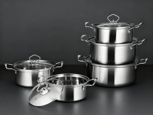 15-Piece Stainless Steel

 Outdoor Cookware Set