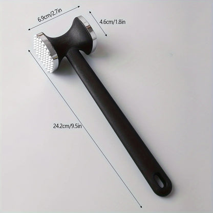 Heavy Duty Kitchen Meat Tenderizer Hammer with Rubber Grip, Stainless Steel Head for Effortless Pounding and Tenderizing