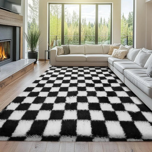 Black and White Area Rug