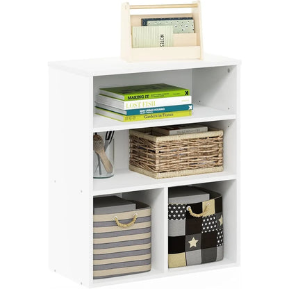 3 Tier White Display Bookcase