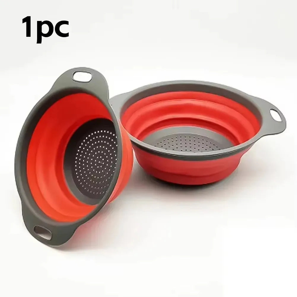 Foldable Strainer Fruit Vegetable Washing Basket Colander Collapsible Drainer