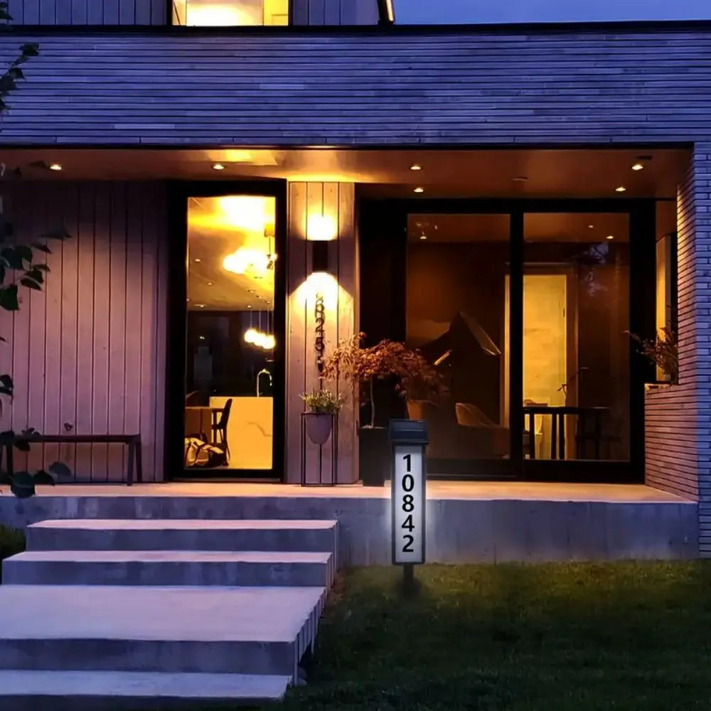 1pc With Stake, Solar Lighting Address Sign