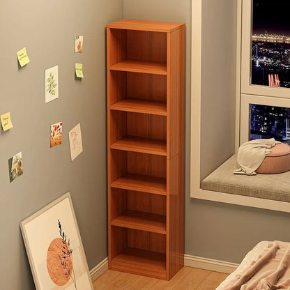 Small bookshelf between cracks, simple household storage shelf, floor-to-ceiling bedroom locker shelf, narrow bookcase