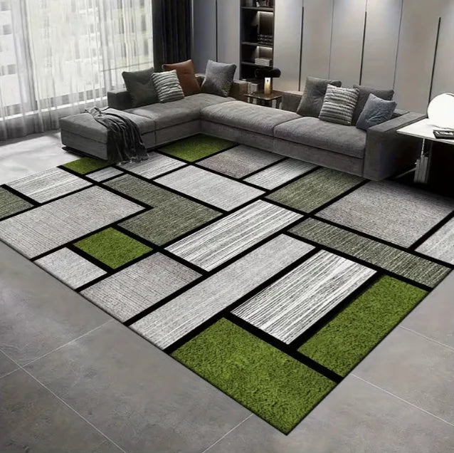 Modern Minimalist Carpet Golden Geometric Line Living Rooms Bedrooms Offices Dining Rooms, Gaming Rooms Balconies and Carpets