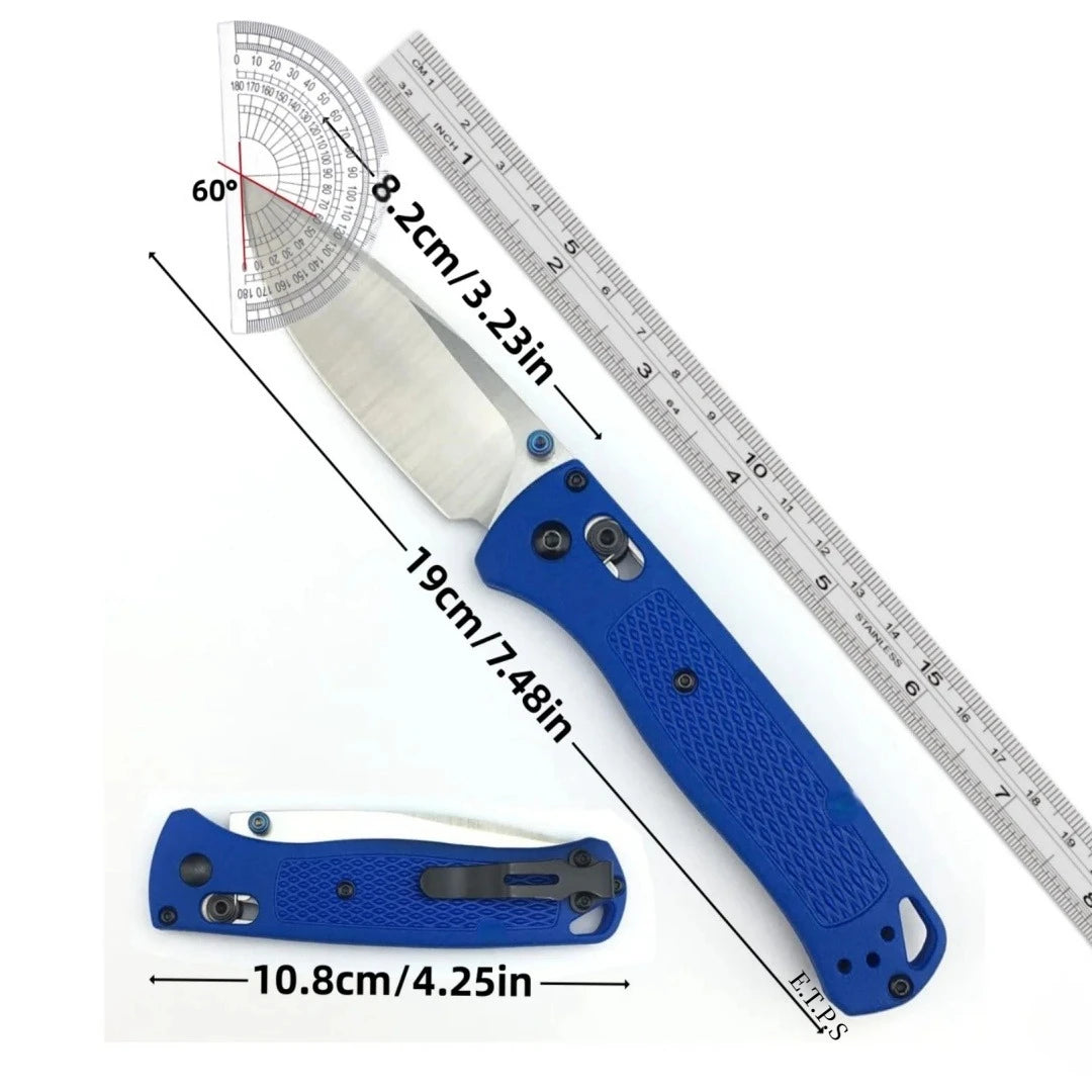 BM535 Bugout Axis Lock Folding Knife 3.24" Satin Plain Blade Grivory Handles  for Everyday Carry and Camping Hunting Outdoor