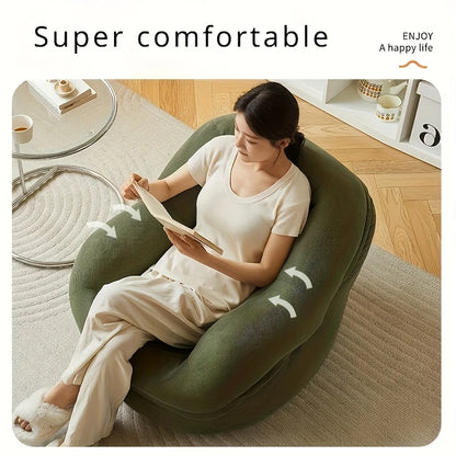Lazy tatami sofa and footstool, single chair - perfect for bedroom, balcony, small space, living room or office rest,