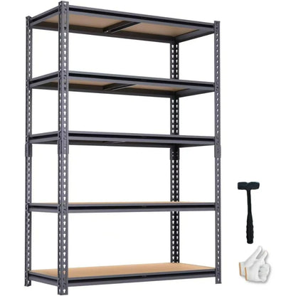 Heavy Duty Shelf, 28''×12''×60'' Metal Shelving Rack, 2400 lbs Basement Storage Shelves, Standing Shelves, Garage Racks