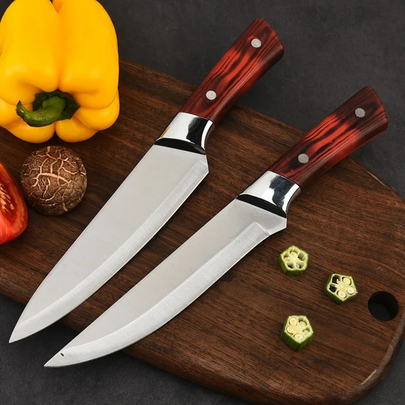 1-4pcs Kitchen Knives Forged Boning Knife Stainless Steel Chef's Knife for Cooking Fruit Knife BBQ Meat Cleaver Butcher Knives