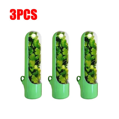 Refrigerator Herb Crisper Saver Container Vegetable Preserving Bottle Home Storage Fresh Kitchens Accessories Kitchen Organizers