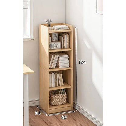 Small bookshelf between cracks, simple household storage shelf, floor-to-ceiling bedroom locker shelf, narrow bookcase